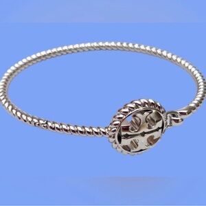 Tory Burch Rope Elegant Silver Clasp Bracelet